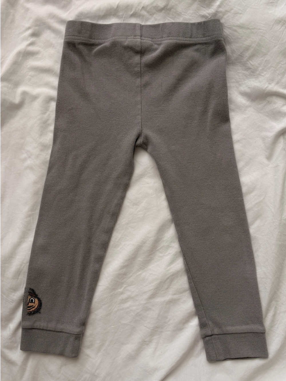 Colosseum Toddler Ribbed Leggings in Light Gray